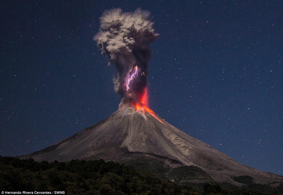 Mexico’s Colima volcano erupts again with miles high ash and smoke