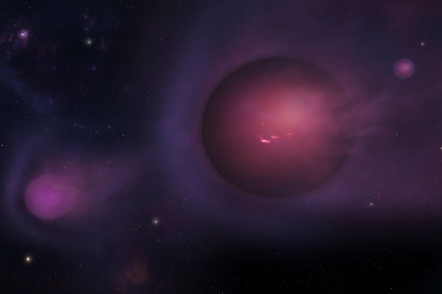 Black Hole creates planet size object