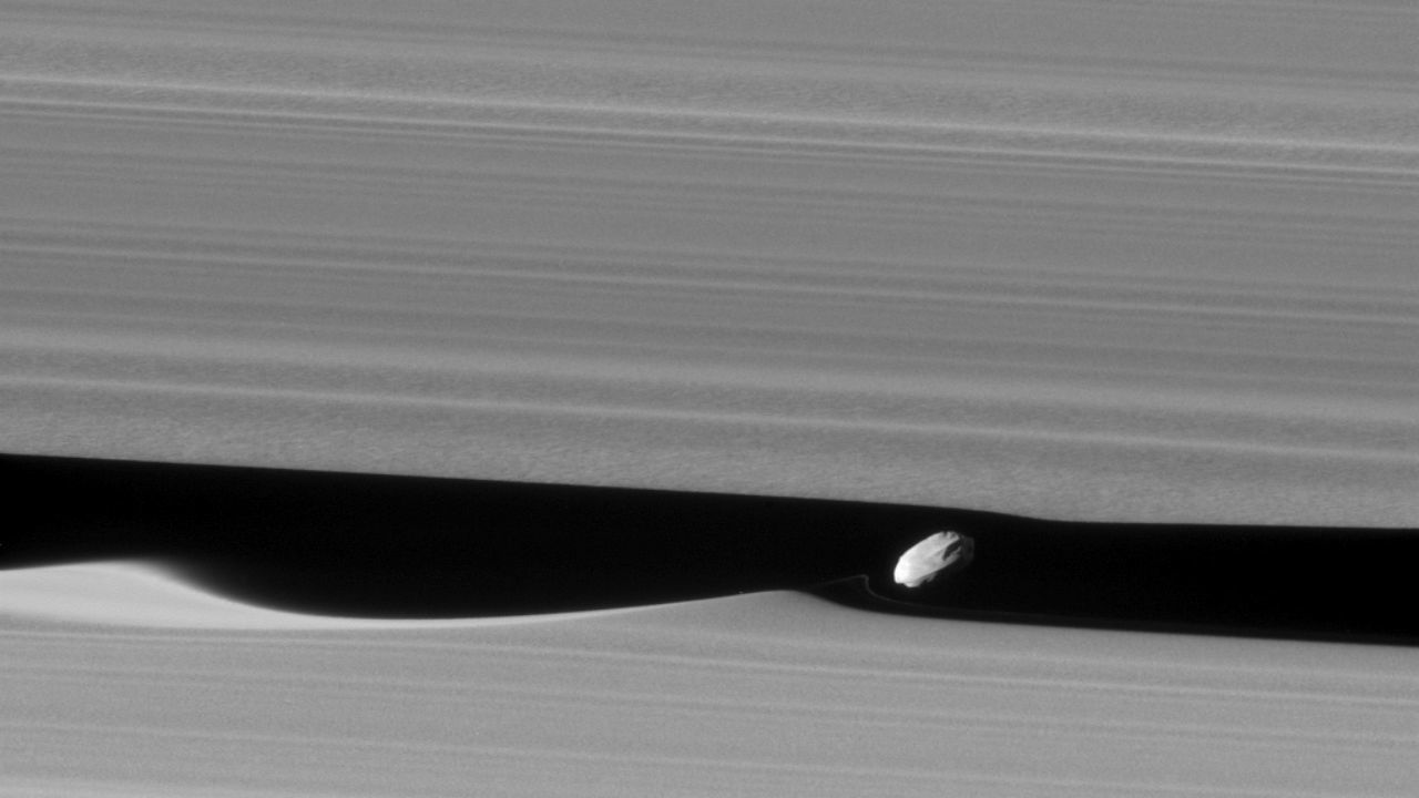 Cassini Spacecraft Photographed Closest View of Saturn’s Moon Daphnis