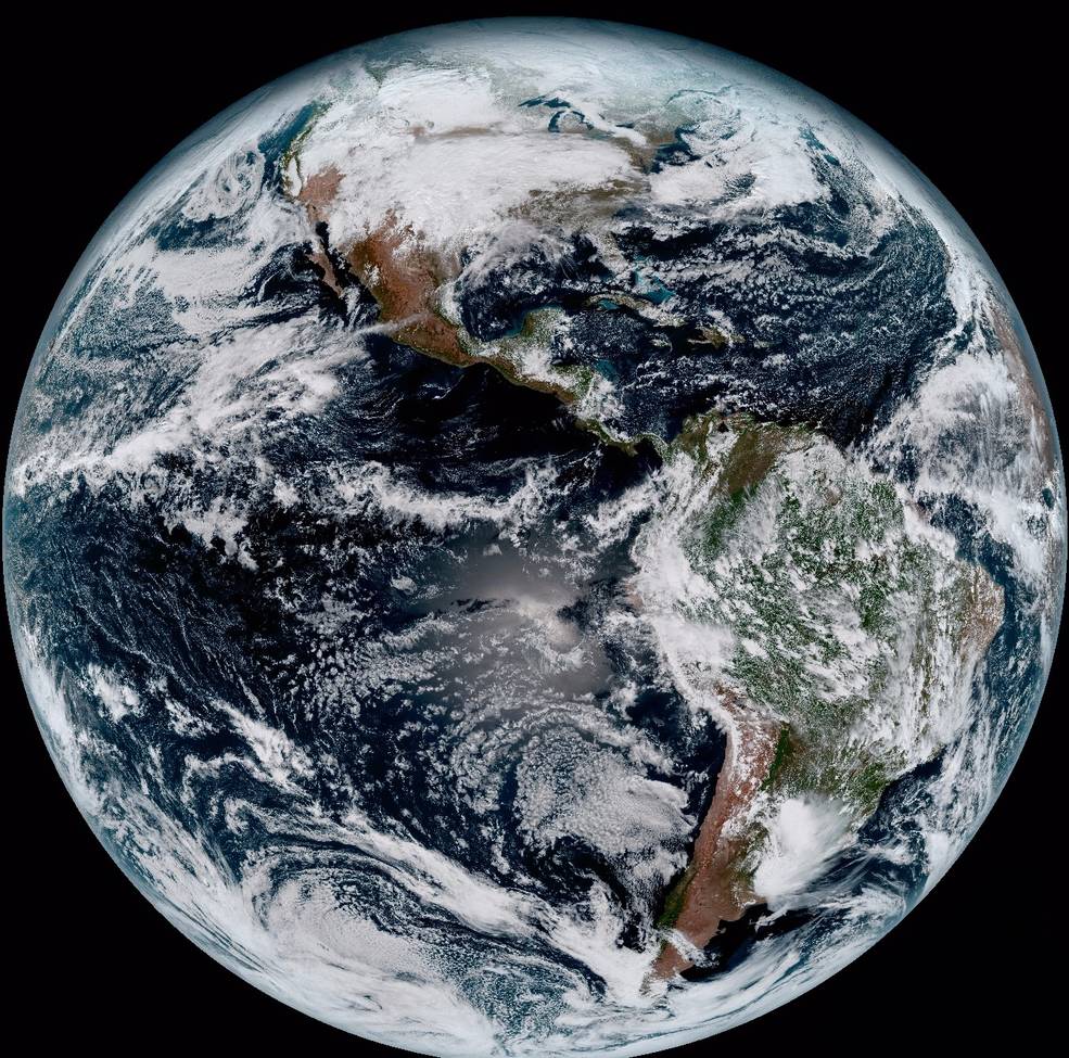 Earth’s Emerald Green Rainforests Shine in High-Resolution Images of GOES-16