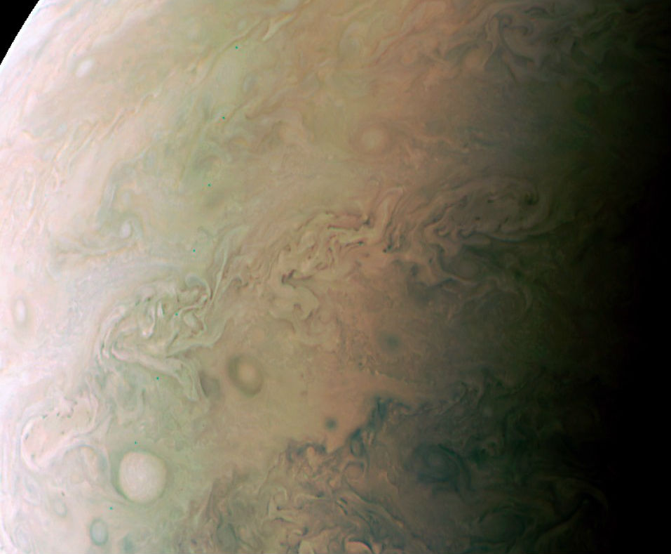 NASA’s Juno Spacecraft Photographed Jupiter’s Jaw-Dropping Views of Cyclones Swirl & White Ovals
