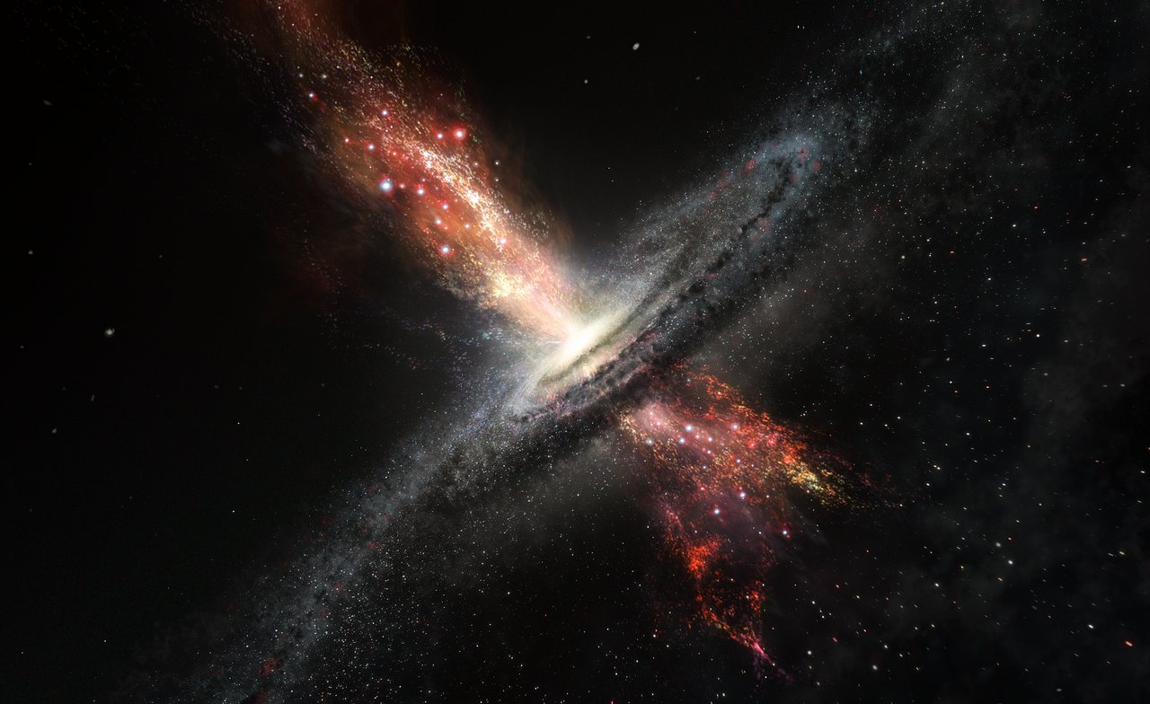 Supermassive Black Hole caught burping not once but twice