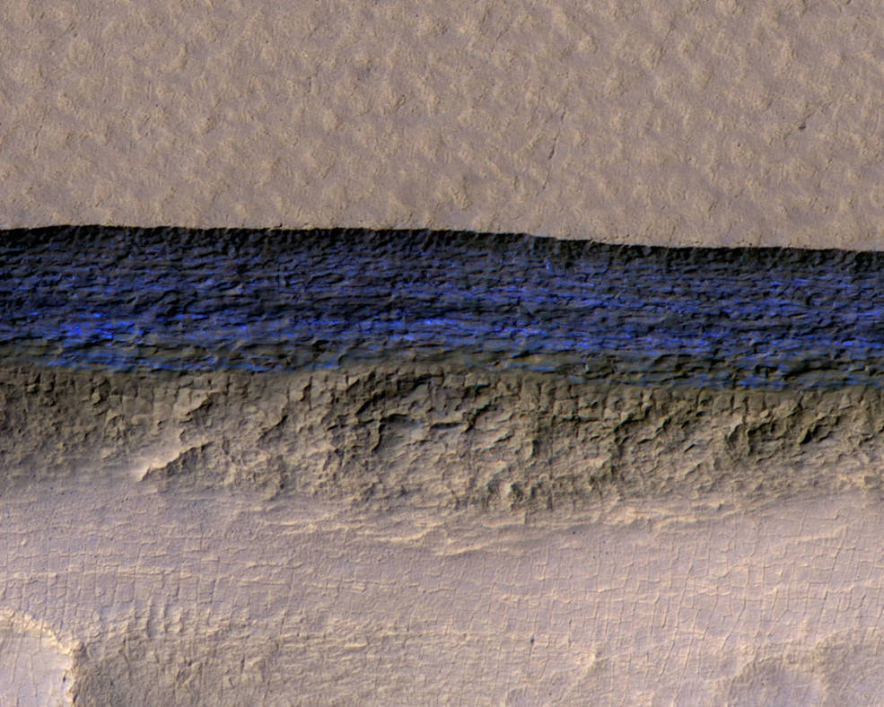 NASA MRO finds huge amount of ice deposits hidden under Martian surface