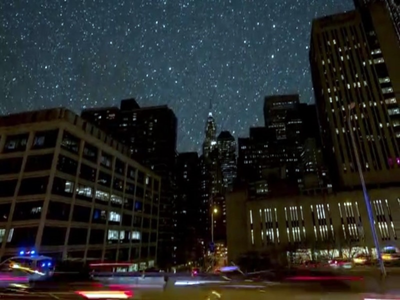 Skyglow releases a video showing the real beauty of the dark sky in New York city