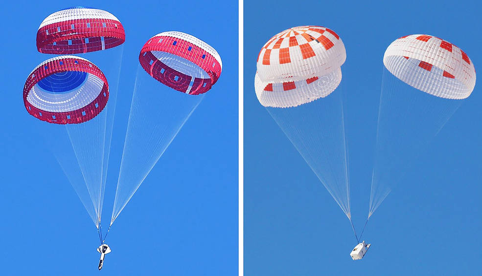 Boeing and SpaceX successfully conducted Parachute Testing for Crewed Flight Tests