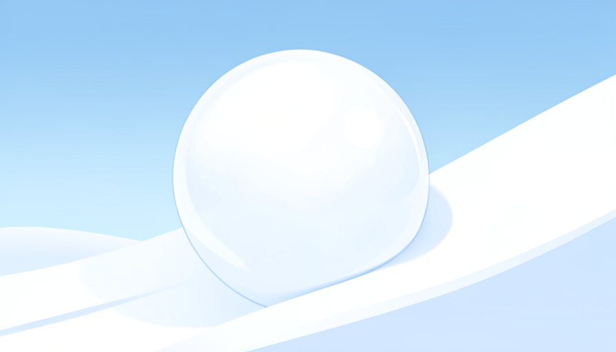 A large snowball rolling down a snowy slope, a common way to picture how compound interest grows money over time