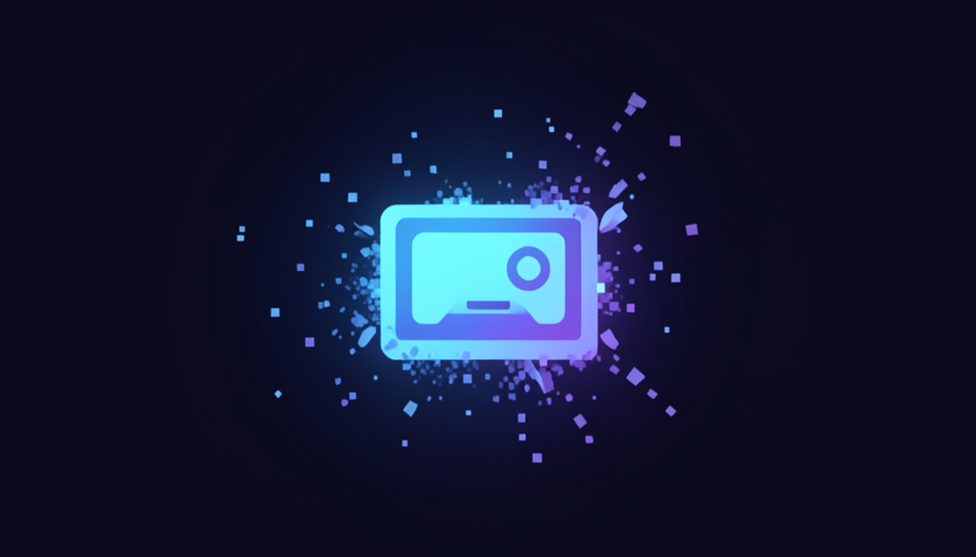 A glowing digital game icon dissolving into pixels, symbolizing a game being delisted or its servers shut down