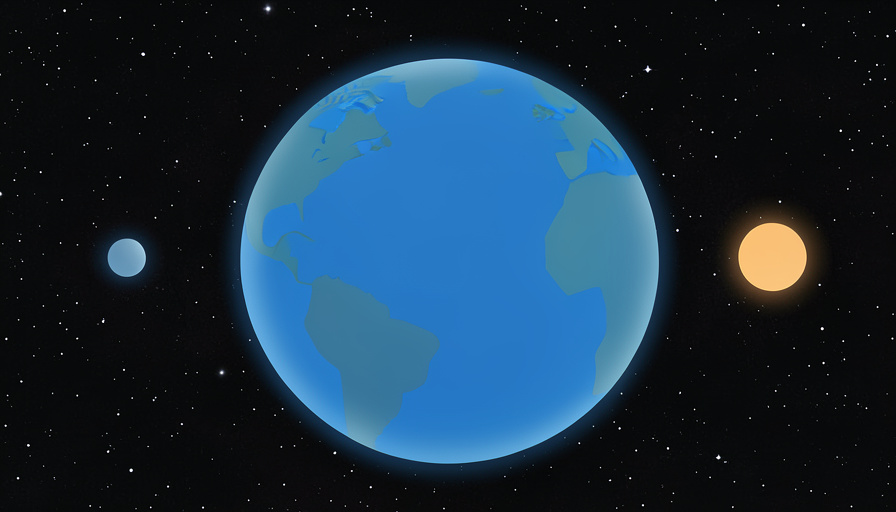 The Earth flanked by the Moon and the Sun aligned in space, the arrangement that produces the strongest spring tides